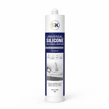 Chinese Silicone 280g, available in various colors (High adhesive strength / Permanently flexible and elastic after drying / Resistant to aging, cracking, fading, and temperature variations)