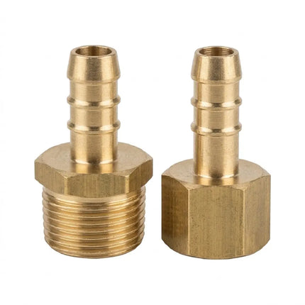 Chinese heavy brass gas nipple, multi-threaded