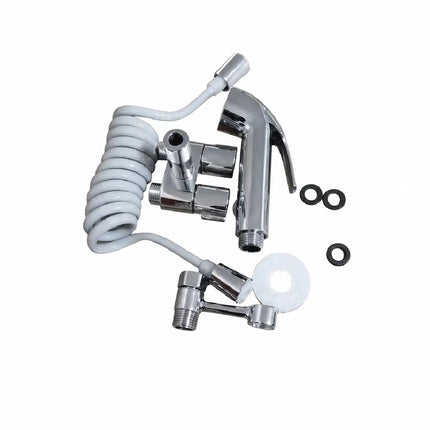 Chinese Super Chrome Bidet Set with Control and Double Valve